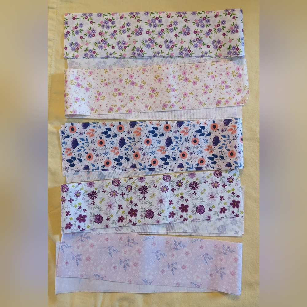 10 New Floral material, Fabric, Make Hair Bows, TM4-G